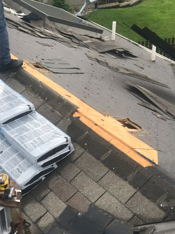 Prepped for roof replacement
